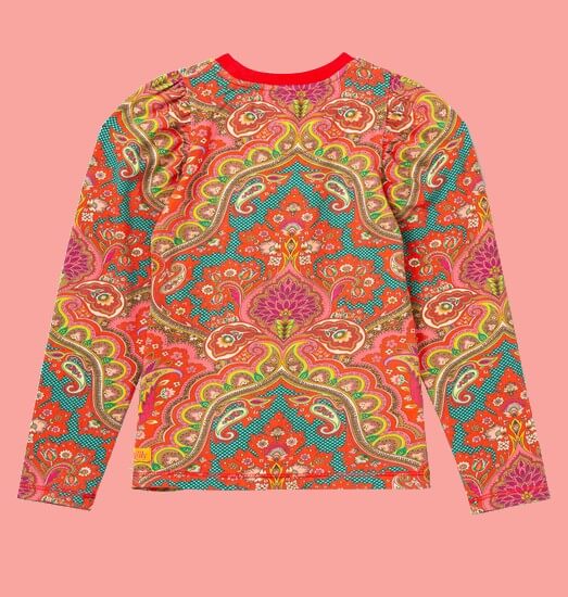 Kindermode Oilily Winter Oilily Shirt Punjab Paisley pink red #207
