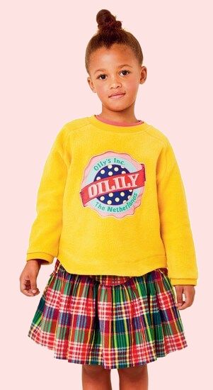 Kindermode Oilily Winter 2020/21 Oilily Pullover Home Artwork yellow #210