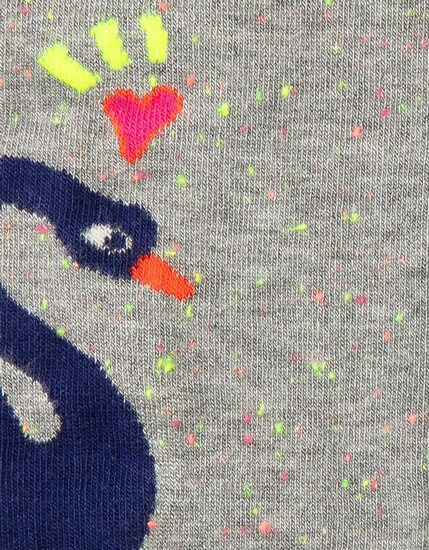 Kindermode Oilily Winter 2020/21 Oilily Strumpfhose Mighty Swans grey melee #220