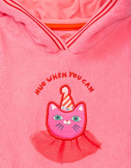 Kindermode Oilily Winter 2021/22 Oilily Kleid / Sweatkleid Dekitty Party Cat pink #060