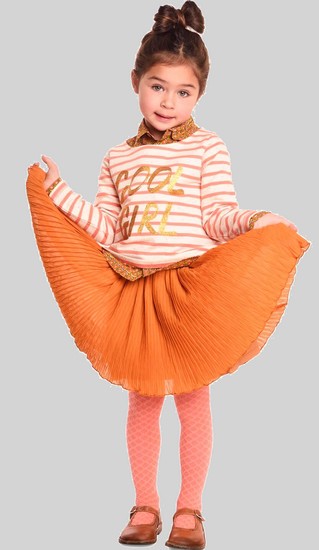 Kindermode Room Seven Winter Room Seven Shirt Hama Cool Girl orange stripes #005